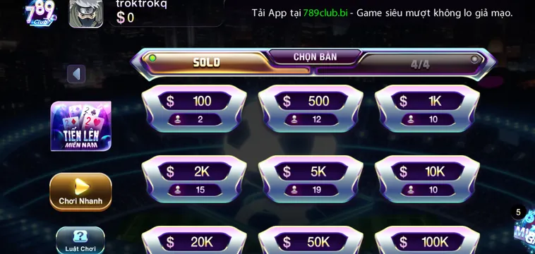 Tiến Lên Online 789Club Đấu Trường Bài Đỉnh Cao Cho Cộng Đồng Cược Thủ Việt